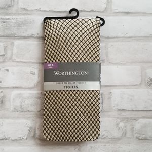 Worthington Sheer to Waist Fishnet Tights